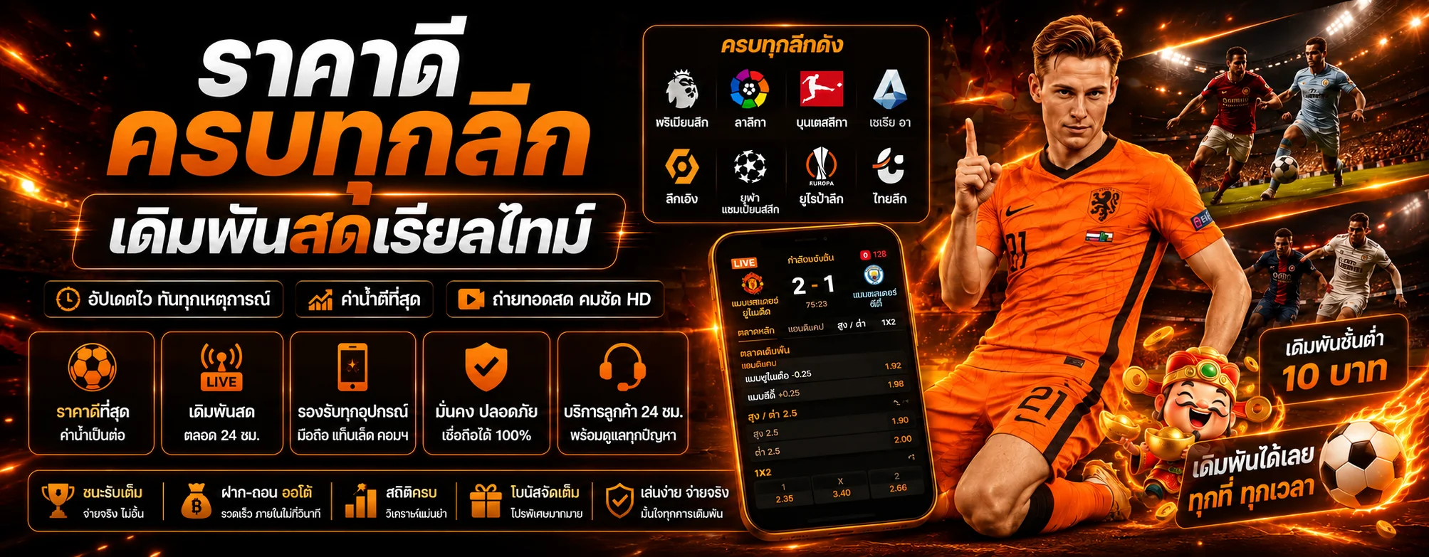 ผลบอลสดและตลาดกีฬา ดีเฮง168
